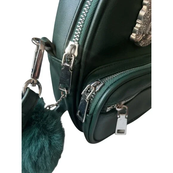 Universal Studios Harry Potter Mini Backpack Slytherin Wizarding 7 x 8" READ - Picture 6 of 8